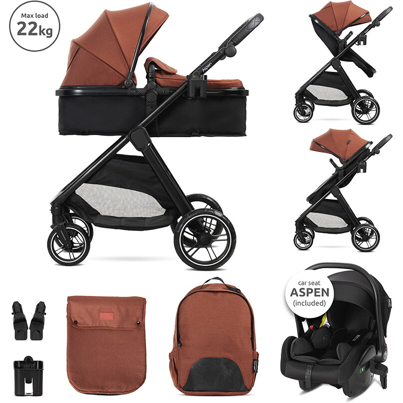 Carucior Set 3 in 1 Aspen Max 22Kg Picante