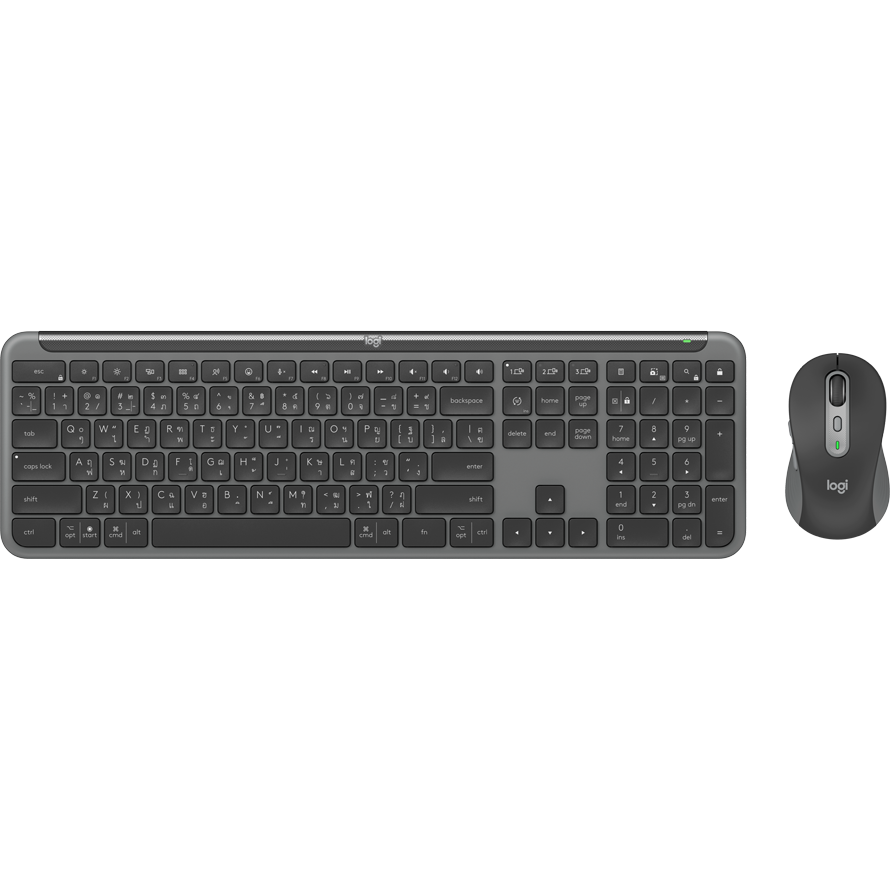 Kit Tastatura si Mouse Signature Slim Combo MK950 920-012508 Wireless Layout US International Gri Grafit