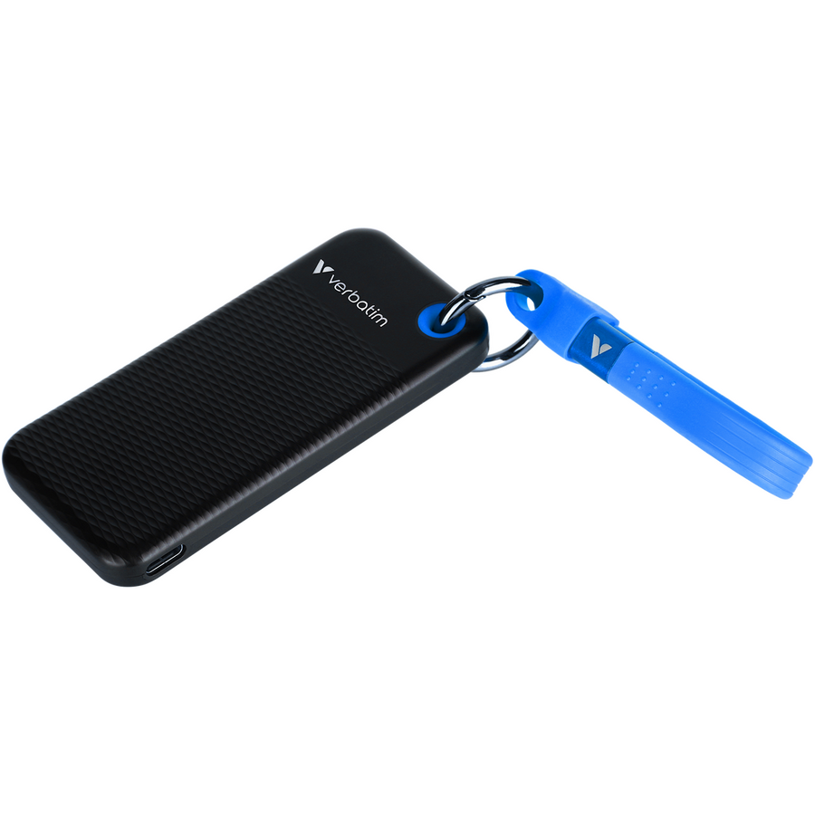 SSD Extern Portabil Verbatim Pocket Interfață USB 3.2 Gen 2 512GB Negru/Albastru — imaginea 2