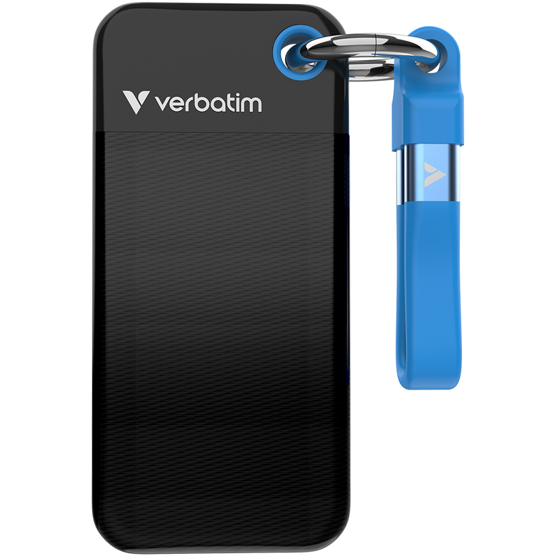 SSD Extern Portabil Pocket Interfata USB 3.2 Gen 2 128GB Negru/Albastru