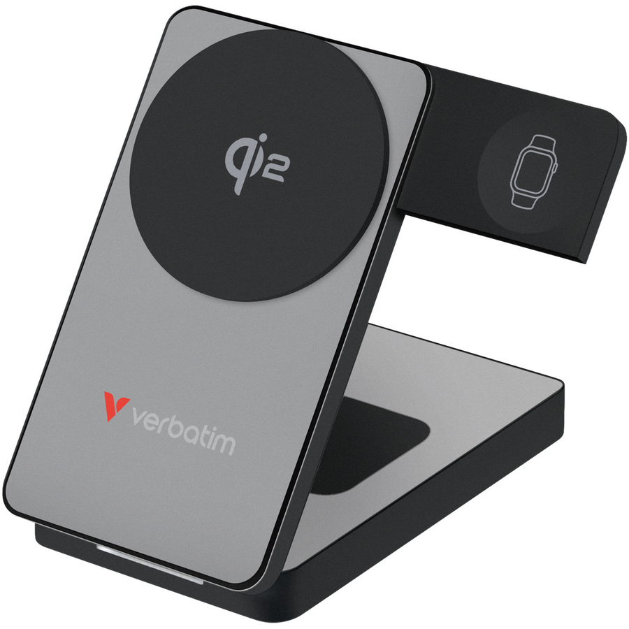 Acumulator Extern Magnetic Verbatim Charge 'n' Go Qi2 10000mAh Compatibil MagSafe USB-C PD 30W Gri