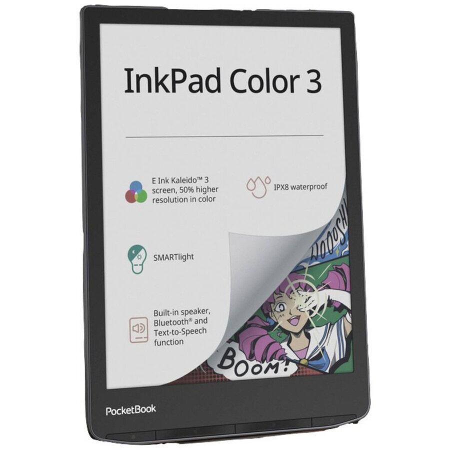eBook Reader InkPad Color 3 L  PB743K3-1-WW-B Ecran Color E Ink 7.8Inch 32GB Bluetooth USB-C Wi-Fi IPX8 Stormy Sea