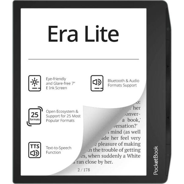 eBook Reader Era Lite DACH Version PB710-9-WW-B Ecran E Ink 7Inch 300DPI 16GB Wi-Fi Bluetooth Stone Green