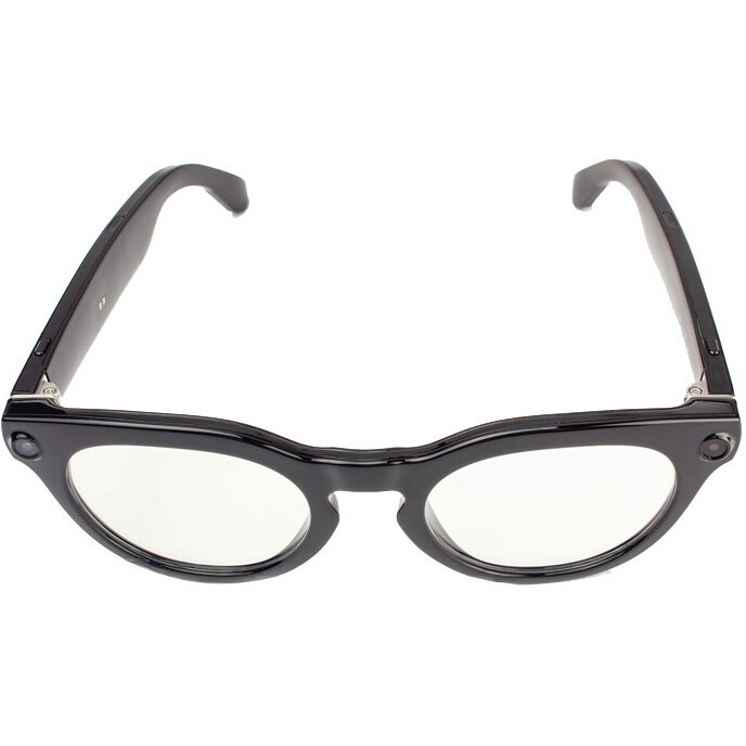 Ochelari AI Smart COLMI V03 cu Ramă Rotundă Blocare Lumina Albastră Camera 8MP Bluetooth Wi-Fi Negru — imaginea 2