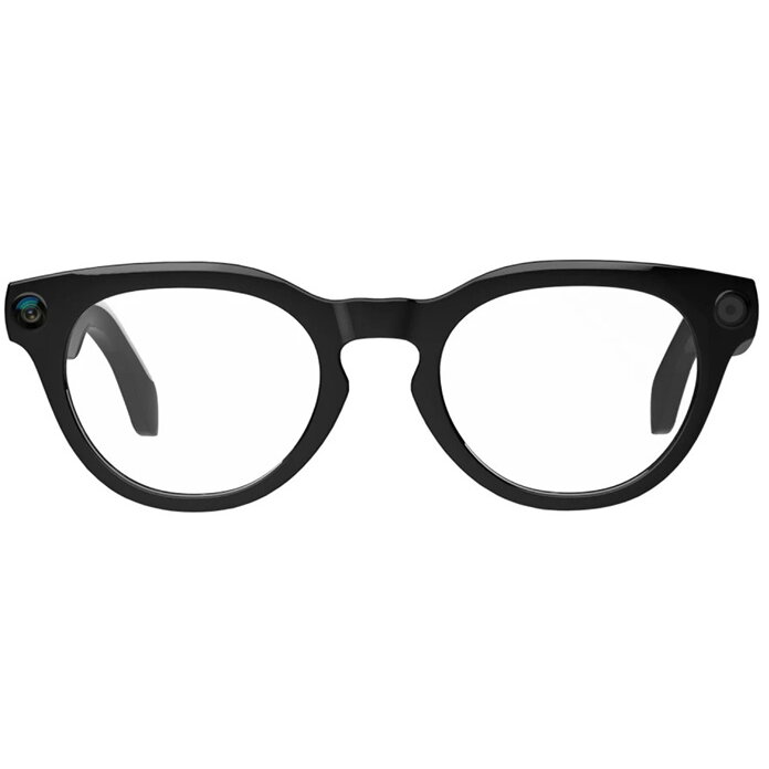 Ochelari AI Smart COLMI V03 cu Ramă Rotundă Blocare Lumina Albastră Camera 8MP Bluetooth Wi-Fi Negru