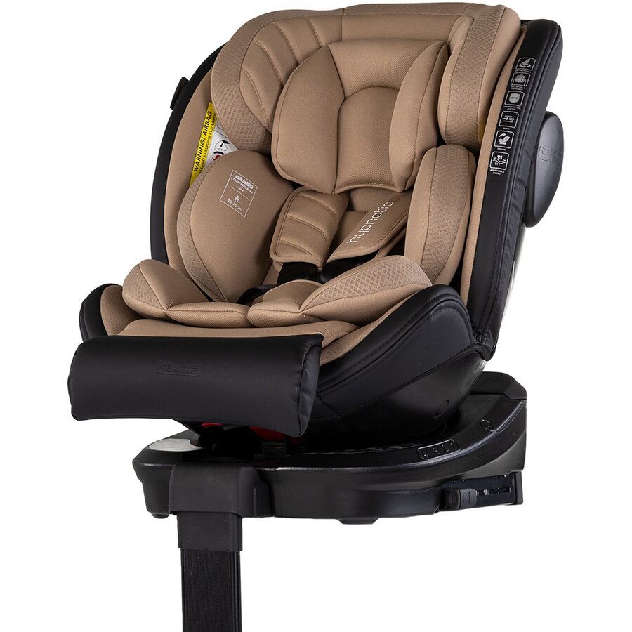 Scaun Auto Copii Hypnotic Plus I-Size 40-150CM cu Sistem Isofix si Sezut Rotativ Varsta 0 - 12 Ani Latte