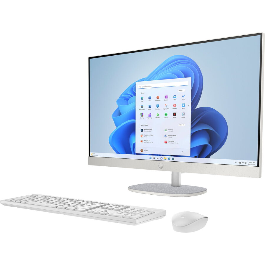 Sistem All in One HP 27-cr1013nw FHD 27inch Intel Core Ultra 5 125U 16GB 512GB SSD Windows 11 Home White — imaginea 3