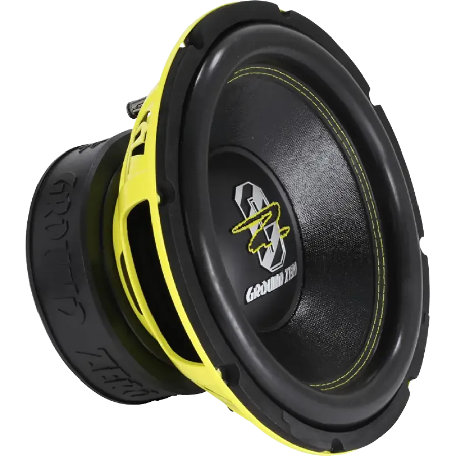 Subwoofer Auto GROUND ZERO GZRW 12XSPL 30CM (12″) 1000W RMS Galben — imaginea 2