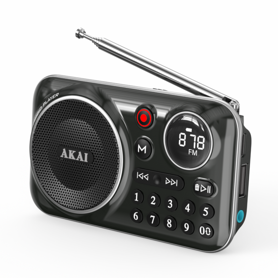 Radio Portabil APR-500BK cu USB Bluetooth Slot TF Card Negru