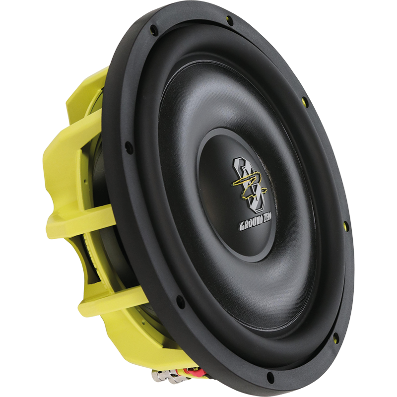 Subwoofer Auto GROUND ZERO GZHW 12SPL-D2 FLAT 30CM (12″) 1200W Galben — imaginea 2