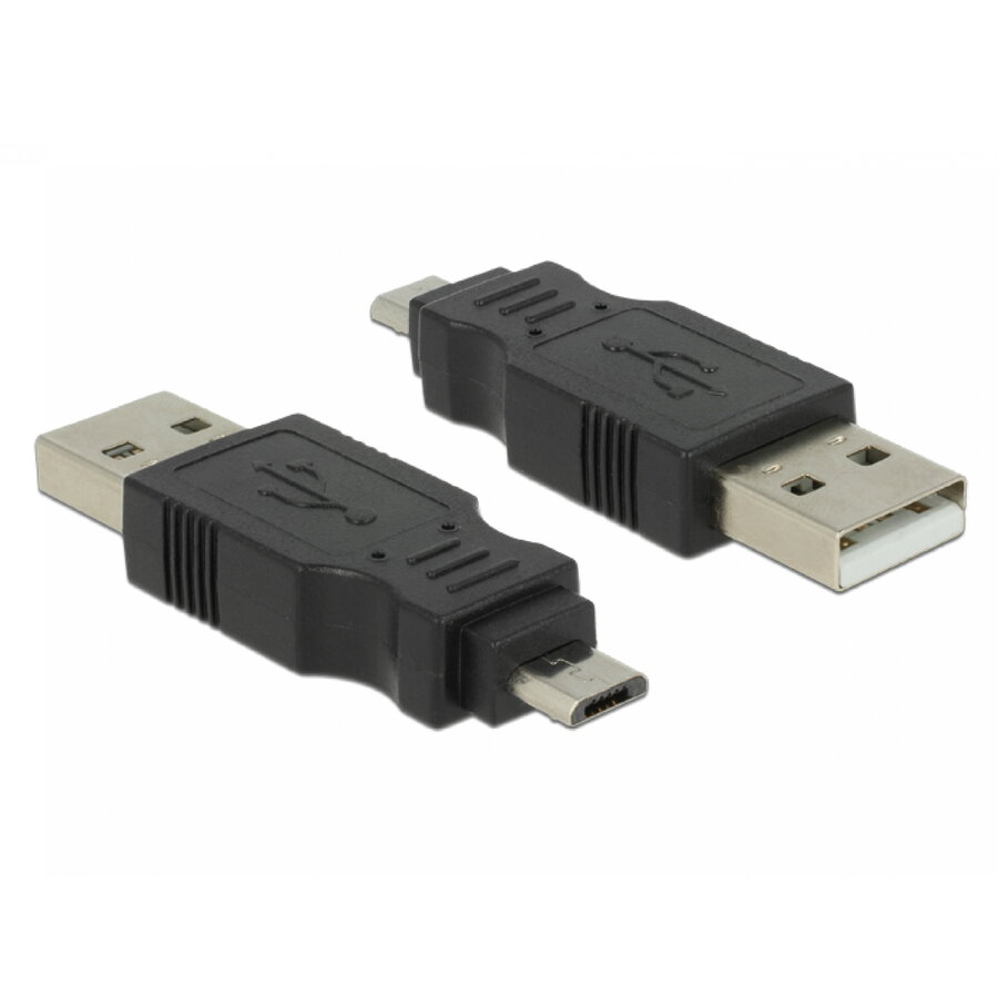 Adaptor Delock USB 2.0 Micro USB-B T-T Negru