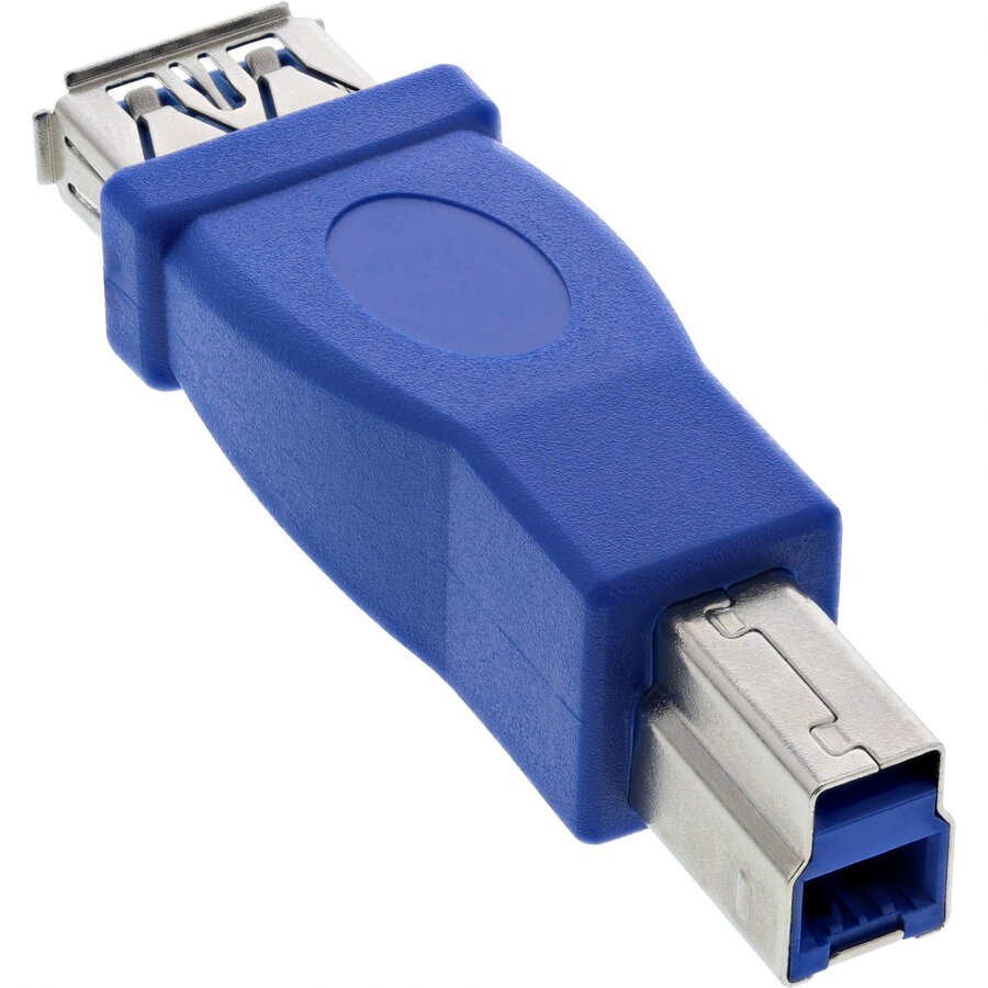 Adaptor InLine USB 3.1-A USB-B M-T Albastru