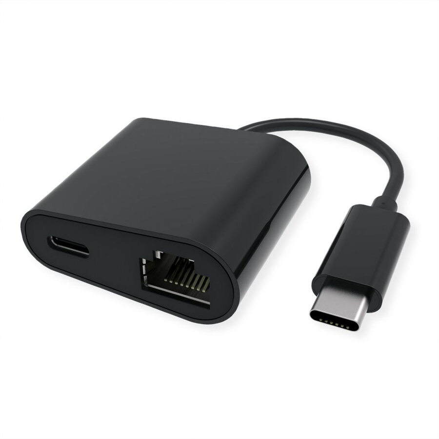 Adaptor Value USB 3.2 Gen 2 Type C Gigabit + PD 100W Negru