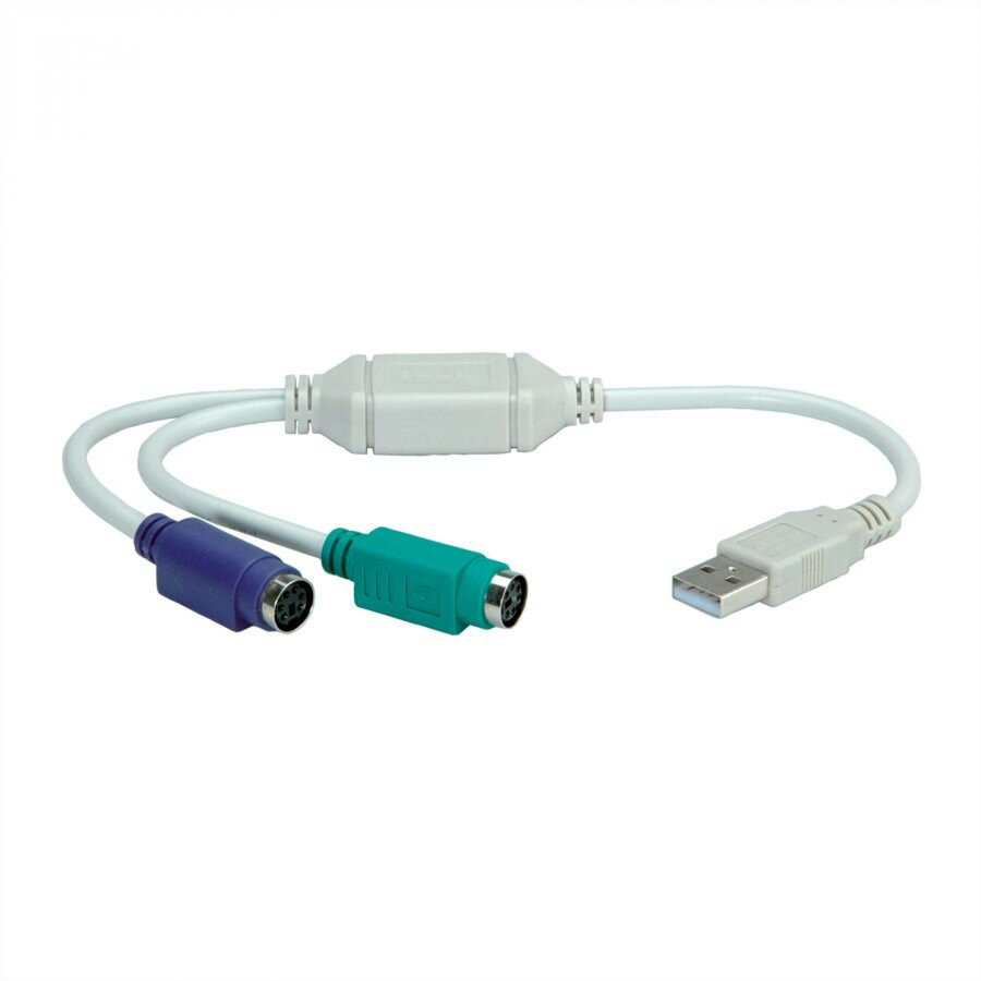 Adaptor Value USB A 2 X PS/2 T-M Alb