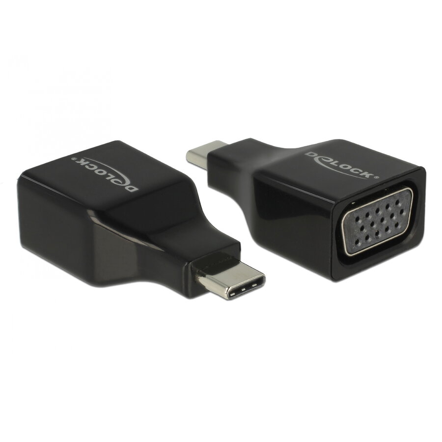 Adaptor Delock USB-C VGA (DP Alt Mode) T-M Negru