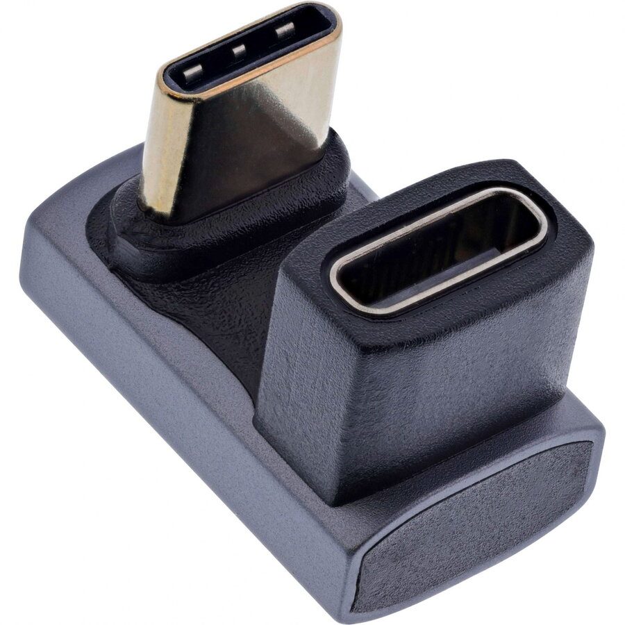 Adaptor InLine USB4 Type C Unghi 90 Grade U-Shape T-M Gri
