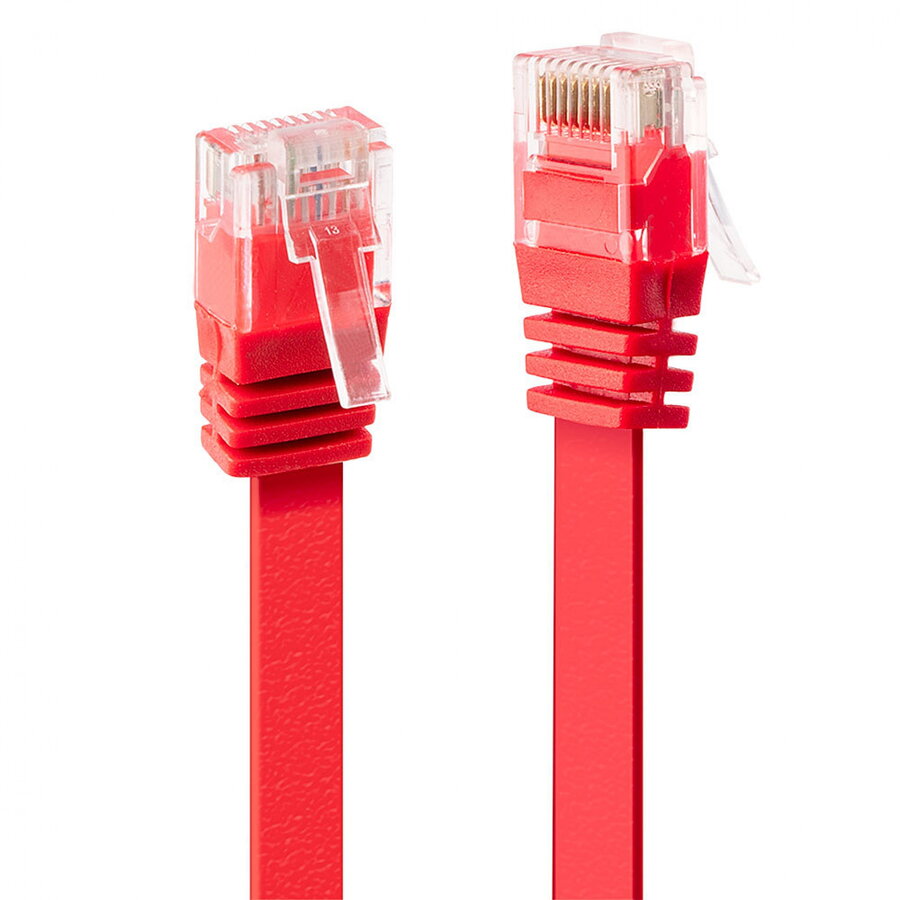 Cablu De Rețea Lindy Cat 6 UTP Flat 3m Roșu