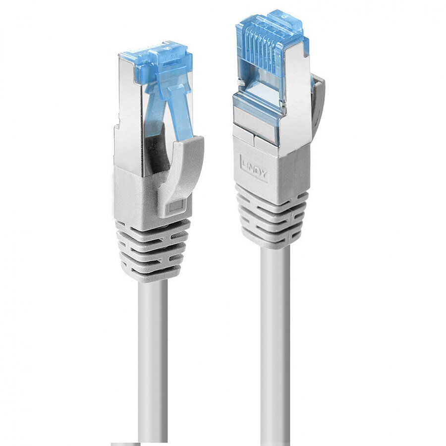 Cablu De Rețea Lindy Cat.6A S/FTP LSZH 0.3m Gri