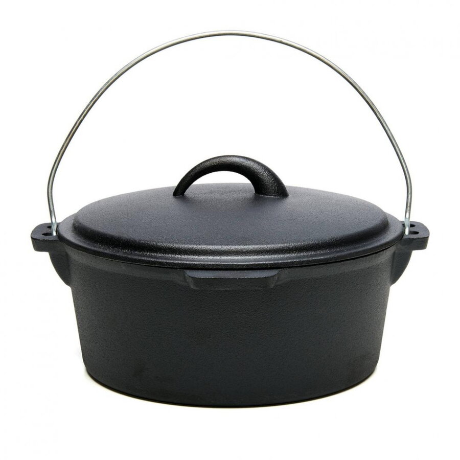 Ceaun cu Capac HR-UNS-SS53 Fonta Pura 5.3L 25x10CM Negru