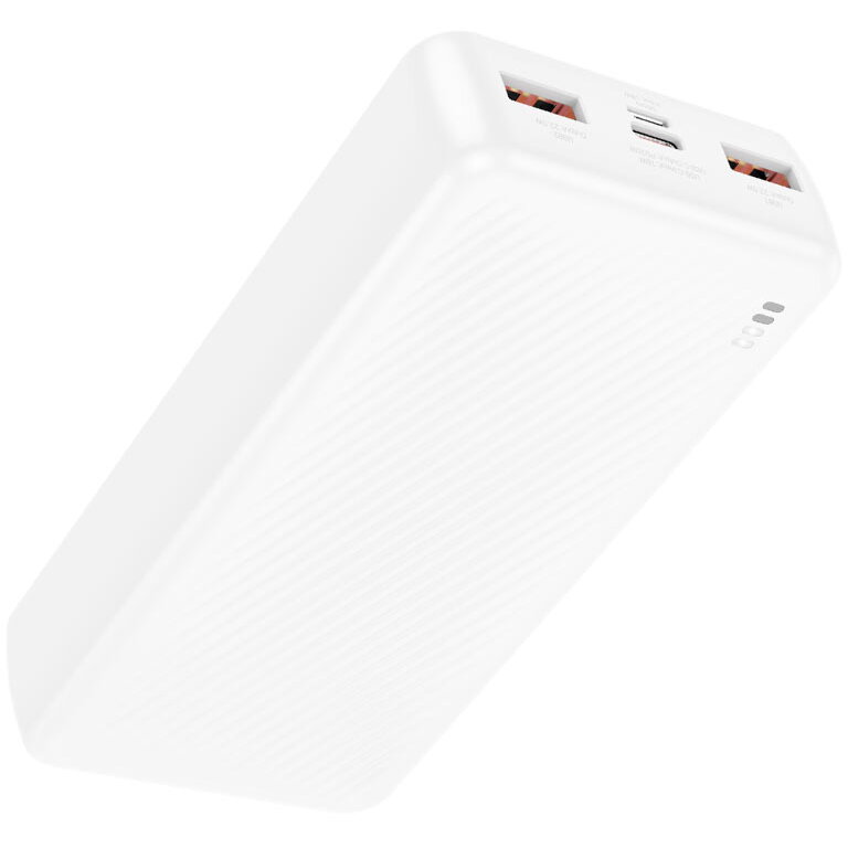 Acumulator Extern BJ56A 20000mAh Maxim 22.5W 2x USB-A 1x USB Type-C PD 20W 1x Micro USB Alb