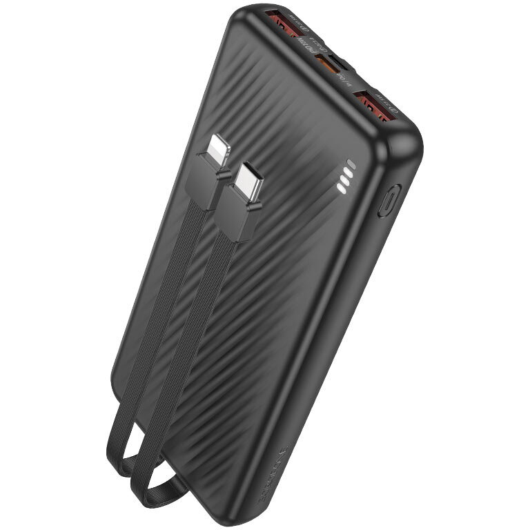 Acumulator Extern BJ57 10000mAh Maxim 22.5W 2x USB 1x USB Type-C PD 20W 1x Micro USB Negru