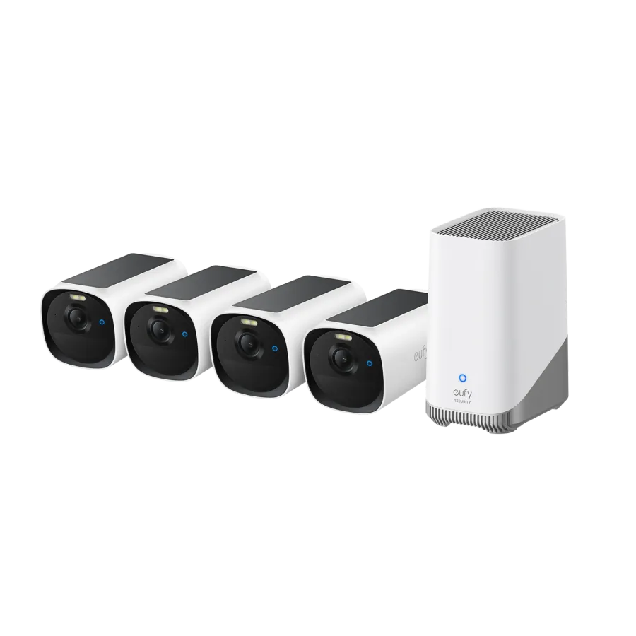Sistem Supraveghere Video Anker 4 Camere EufyCam E40 + Homebase 3 Alb