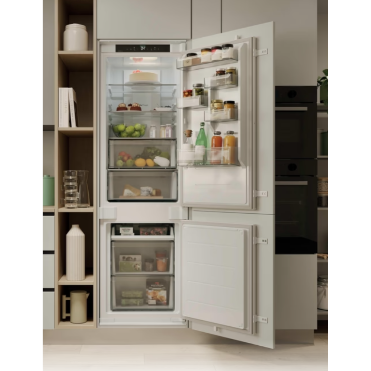 Combina Frigorifică Incorporabila Candy Fresco 400 ECNBQT3518E No Frost 251L H 177.2CM Clasa E Alb — imaginea 6