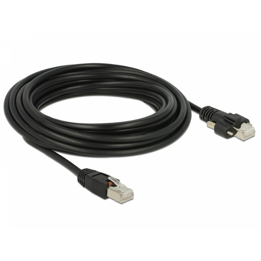 Cablu De Rețea Delock RJ45 Cat.6 SSTP 5m Negru