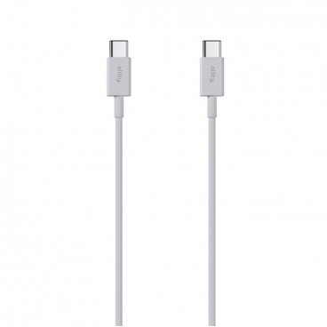 Cablu Date și Încărcare Allity USB-C - USB-C AUC-03 100W 2m Alb — imaginea 4