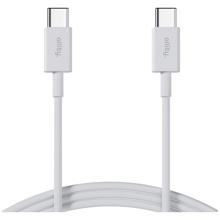 Cablu Date și Încărcare Allity USB-C - USB-C AUC-03 100W 2m Alb