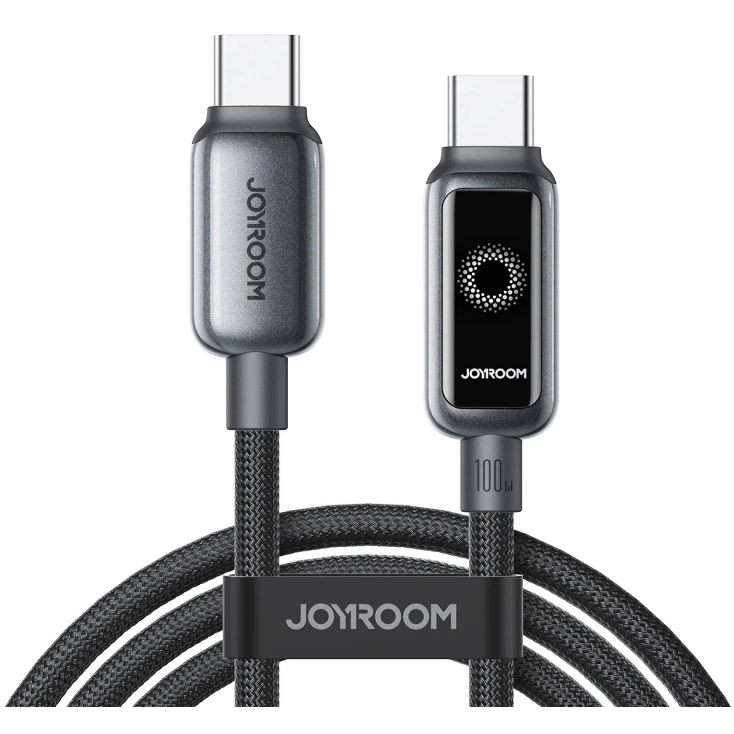 Cablu Date și Încărcare Joyroom USB-C - USB-C S-A55 StarFlight Display 100W 1.2m Negru