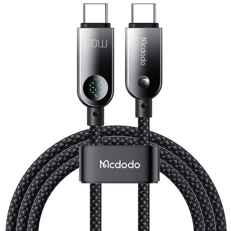 Cablu Date și Încărcare Mcdodo USB-C - USB-C CA-4780 Display 60W 1.2m Negru