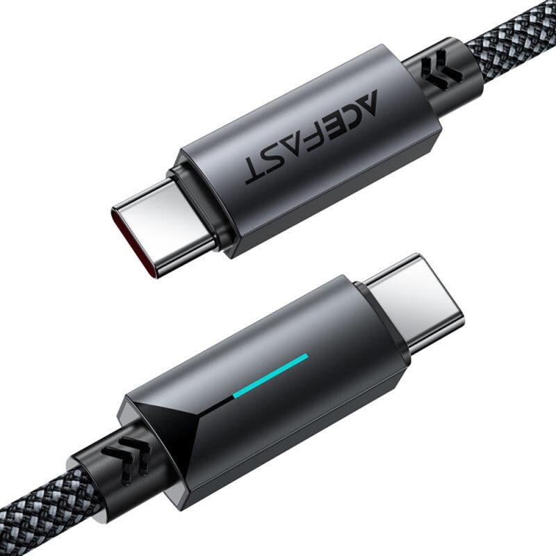 Cablu Date și Încărcare Acefast USB-C - USB-C C19-03 60W 1.2m Negru — imaginea 3