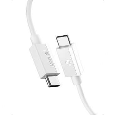 Cablu Date și Încărcare Spigen USB-C - USB-C Essential 60W 2m Alb