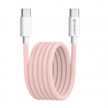 Cablu Date și Încărcare Techsuit USB-C - USB-C PCB114D 60W 1m Roz