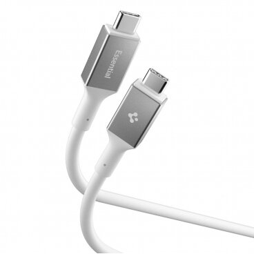 Cablu Date și Încărcare Spigen USB-C - USB-C EB24012CC 240W 1.2m Alb