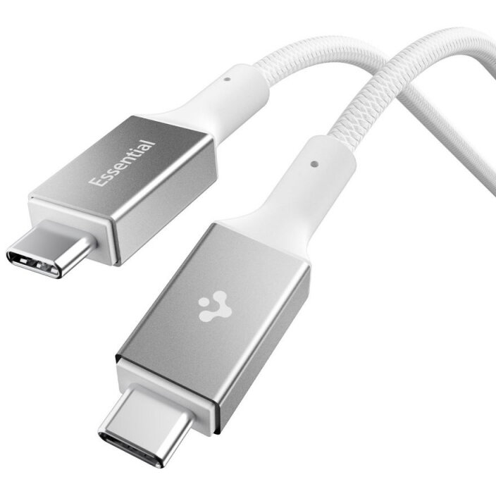Cablu Date și Încărcare Spigen USB-C - USB-C EB10015CC 100W 1.5m Alb