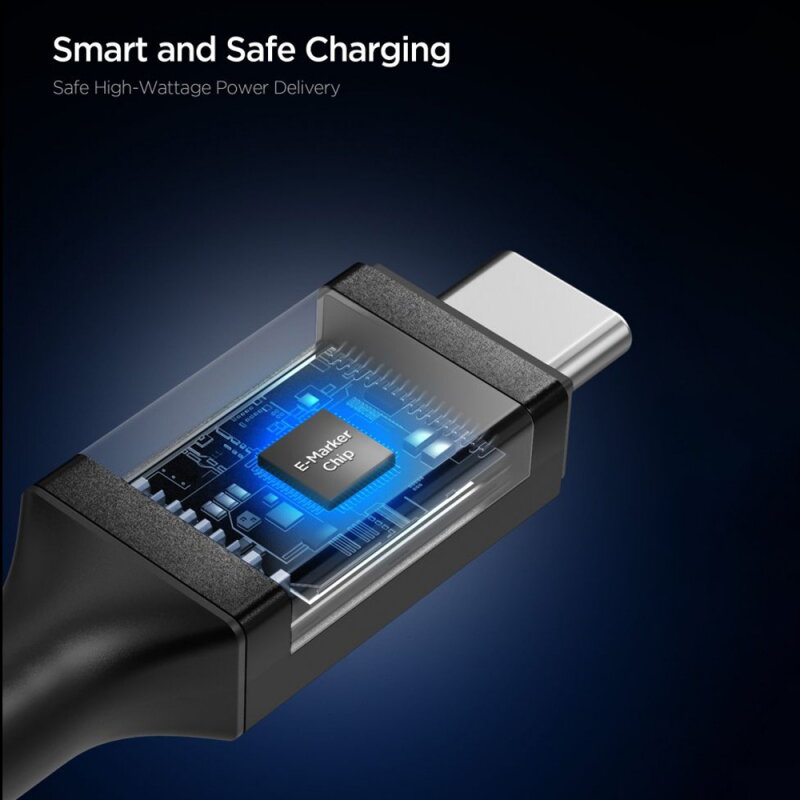 Cablu Date și Încărcare Spigen USB-C - USB-C EB24015CC 240W 1.5m Alb — imaginea 6