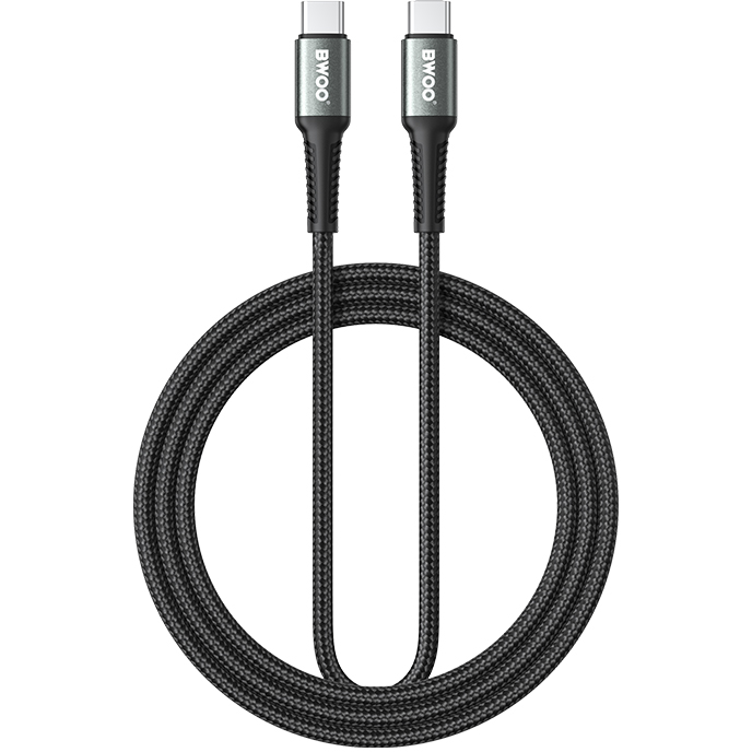 Cablu Date și Încărcare BWOO USB-C - USB-C BO-X288C-C 60W 1m Negru