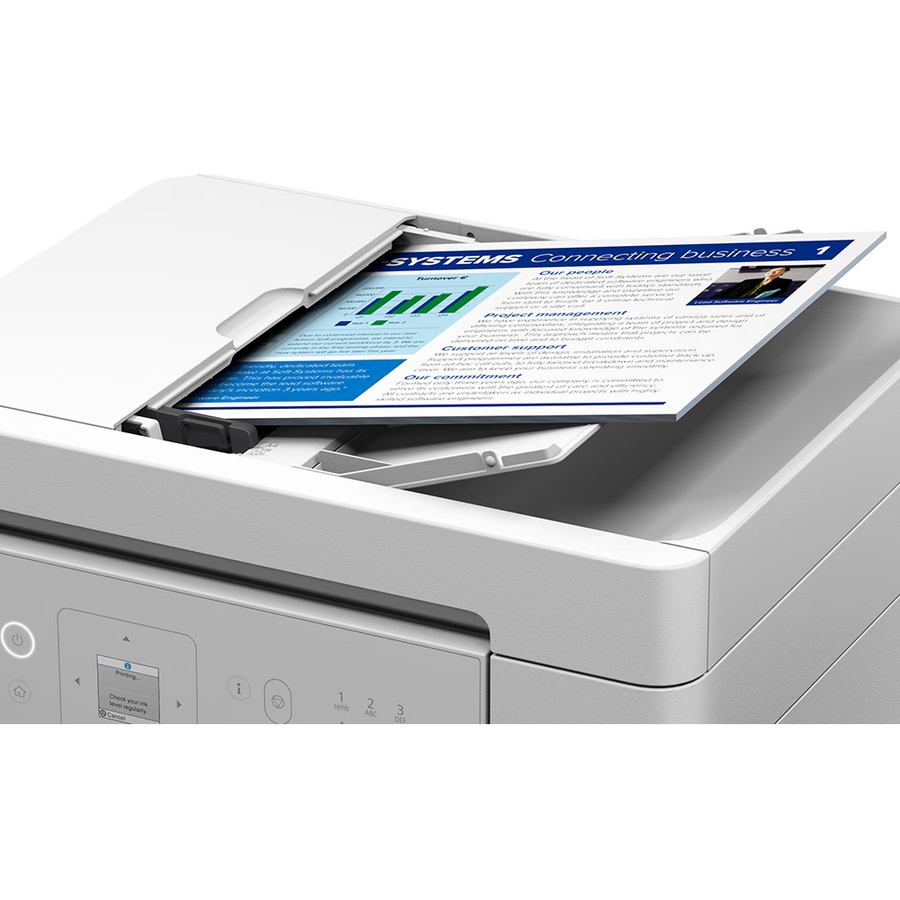 Multifuncțională Inkjet Color Epson EcoTank L5396 CISS A4 USB Rețea Wi-Fi Fax Alb — imaginea 3