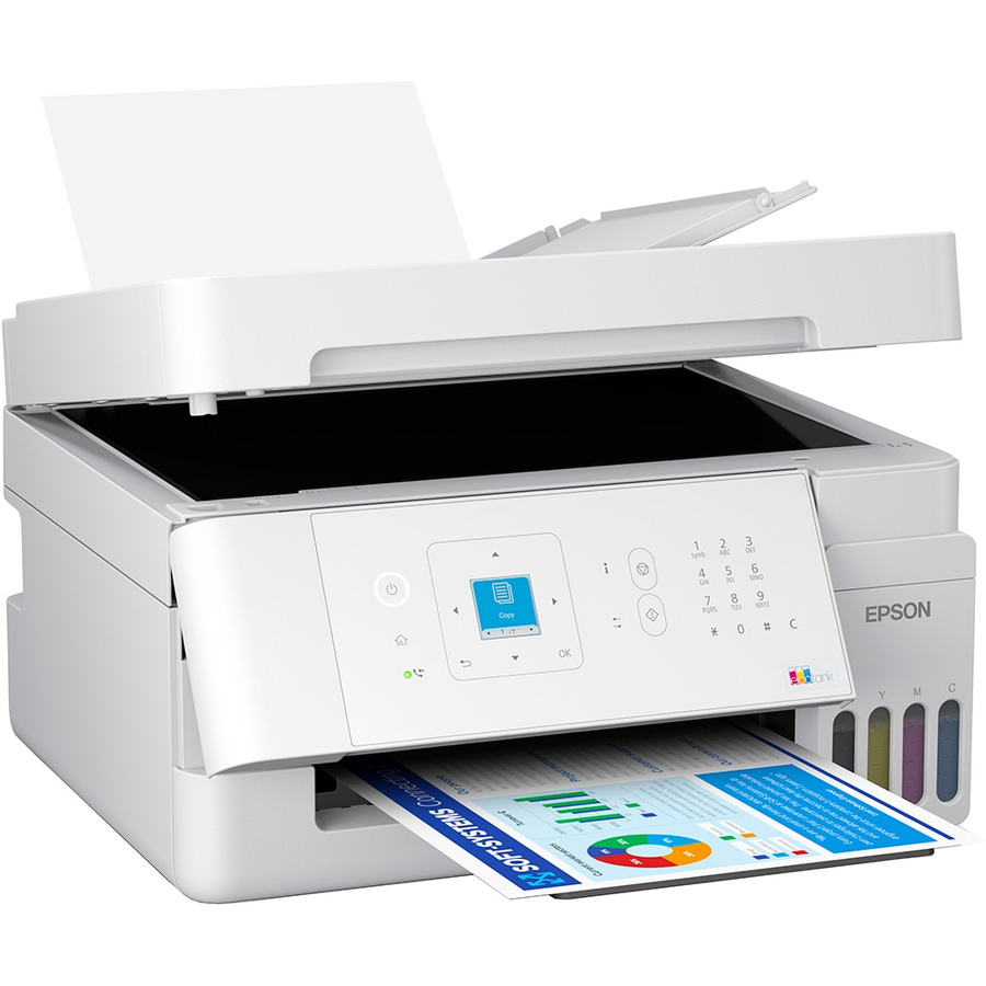 Multifuncțională Inkjet Color Epson EcoTank L5396 CISS A4 USB Rețea Wi-Fi Fax Alb — imaginea 2