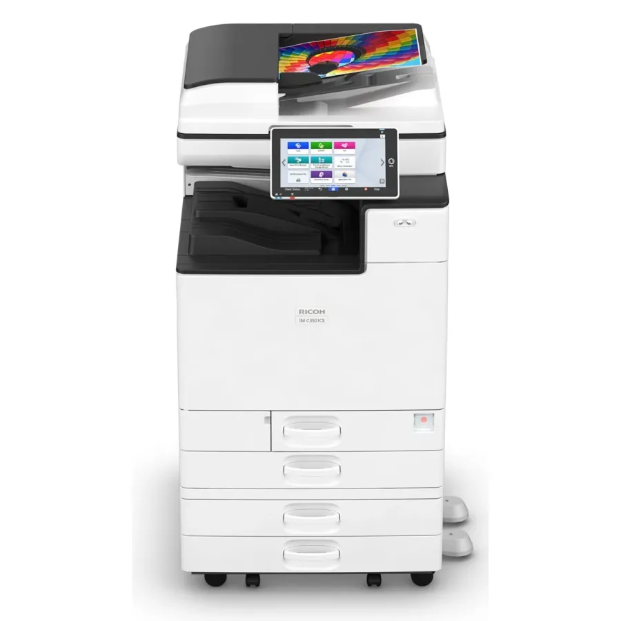 Multifuncțională Laser Color Ricoh IMC3501CE + DADF 100 Coli Format A3 35ppm Alb