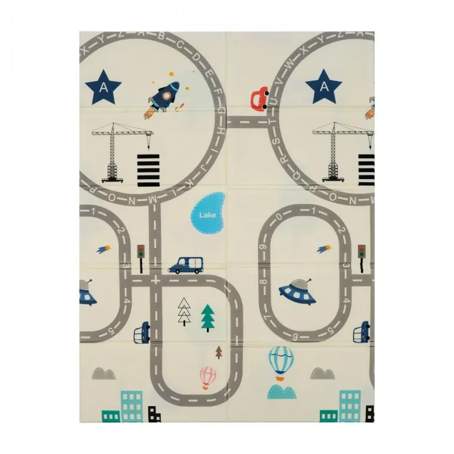 Covor de Joacă U-grow UG-F10120-1 Circuit Spumă Pliabil Impermeabil 2 Fete 120x180x1CM Multicolor