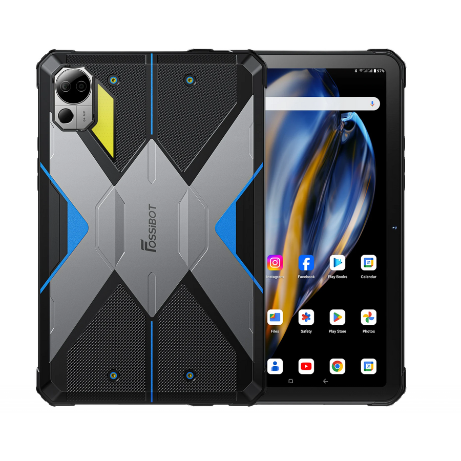 Tableta Rugged FOSSiBOT DT2 4G SIM WiFi 6 10.4inch 2K Octa-Core 12GB RAM 256GB GPS Stereo 22000mAh Android 13 Albastru