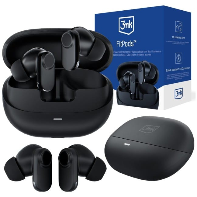 Căști 3MK FitPods BT 6.0 Negru