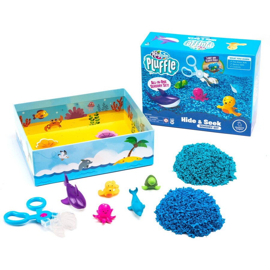 Spuma de Modelat Playfoam Pluffle - Aventuri in ocean 3 Ani+ Albastru