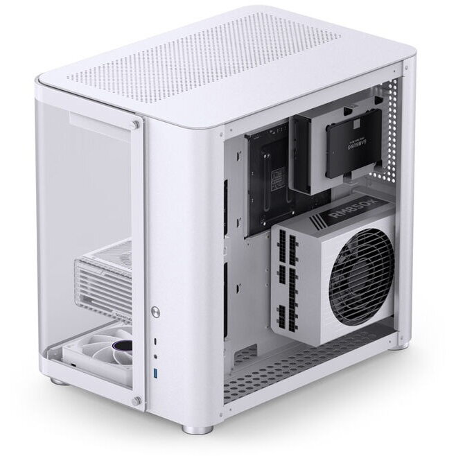 Carcasa Jonsbo TK-2 2.0 Midi-Tower Tempered Glass Alb — imaginea 3