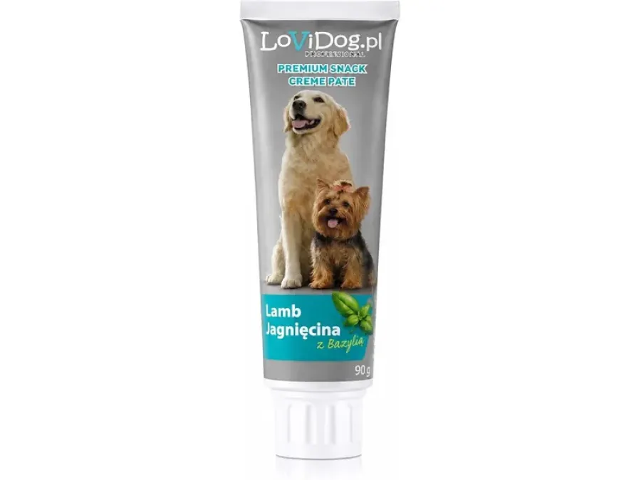 Recompensa pentru Câini LoviDog Miel cu Busuioc 90g