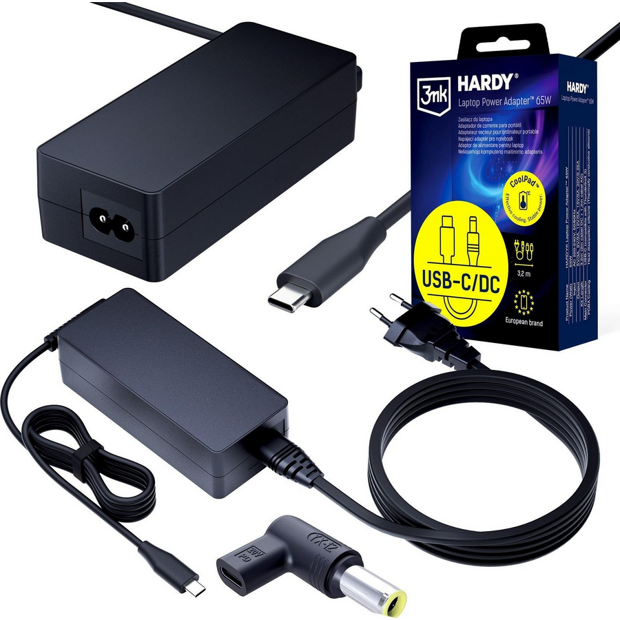 Incarcator 3MK HARDY 65W IBM/Lenovo 20V USB-C/DC 7.9 x 5.5mm Negru