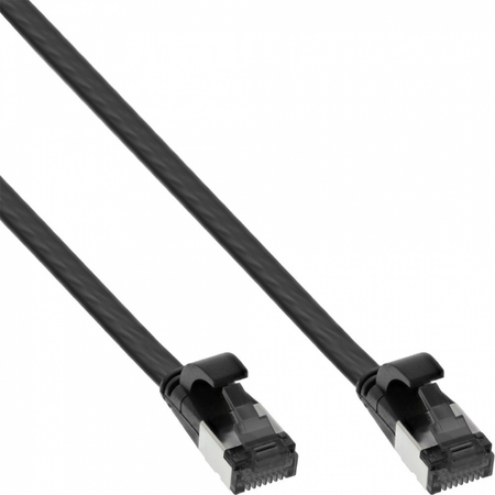 Cablu De Retea InLine RJ45 flat FTP Cat.8.1 7.5m Negru